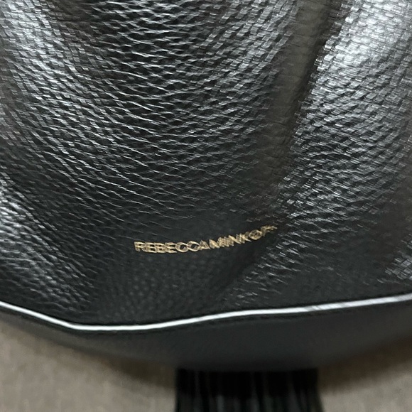 Rebecca Minkoff Isobel Black Pebble Leather Hobo Handbag w/ Tassels - Picture 11 of 11